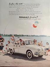 1958 Holiday Original Art Ad Advertisement RENAULT Dauphine Made in France