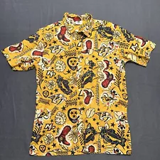 Wes And Willy Shirt Nashville Predators Short Sleeve Button Up Size Small Mens