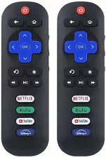 Pack of 2 Remote Compatible with All Roku TV Remote, Universal for Hisense Roku