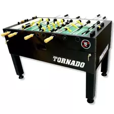 Tornado T-3000 Foosball Table In Matte Black Non-Coin Home Model