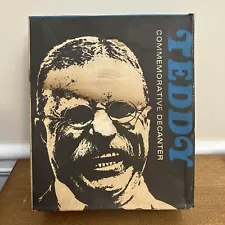 Teddy Roosevelt Commemorative Decanter Bottle Empty Box