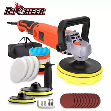 Car Buffer Polisher Waxer 7-Speed Rotary 6" + 7" Backing Plate Polishing Machine