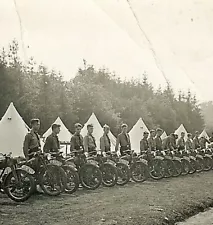 **BEST! German Jugend Uniformed Boys Lined Up by Tents w/ Motorcycles!!!**