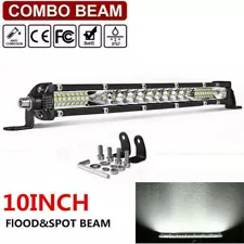 10/20" Slim LED Work Light Bar Row Flood Spot Combo Offroad SUV ATV Fog UTV