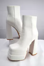 wetkiss Platform Boots for Women with Sassy Platform Chunky Heel Square Toe Sz 6