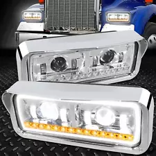 FOR 01-12 FREIGHTLINER CLASSIC/XL SEQUENTIAL SIGNAL LED DRL PROJECTOR HEADLIGHTS (For: More than one vehicle)