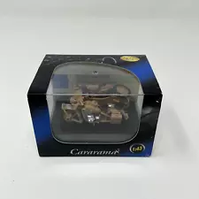 Cararamax WWII German DAK Afrika BMW R75 Motorcycle & Sidecar 1940s 1:43 Diecast