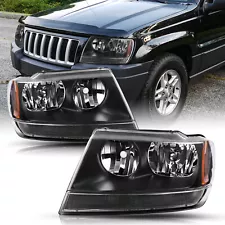 Headlights For 1999-2004 Jeep Grand Cherokee Headlamp Pair Front Left + Right