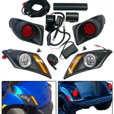 Deluxe LED Golf Cart Headlight Light Kit For Yamaha Drive2 17-Up Street Legal