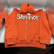 Slipknot Group Orange Hoodie Zip-Up Hooded Jacket MEDIUM New