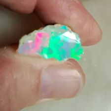 Large Very Colorful Ethiopian Welo Opal Rough Red, Yellow, & Green Color Flashes