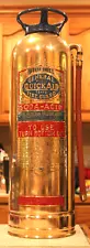 Antique Vintage QUICKAID FIRE GUARD Brass Copper Fire Extinguisher-Polished