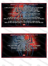 Stern Spider-Man 2007 Instructions Cards WHITE Pinball Custom Pinball