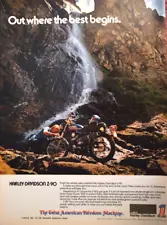 1973 Harley Davidson Z 90 Motorcycle Print Ad