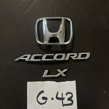 ð 03 04 05 HONDA ACCORD LX SEDAN REAR LID CHROME EMBLEM LOGO BADGE OEM TRUNK