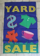 YARD SALE NYLON FLAG BANNER STYLE OUTDOOR COLORFUL STITCHED LARGE SIZE 43" x 28"