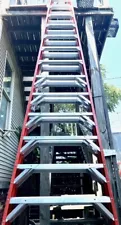 Werner 16 ft. Fiberglass Twin Step Ladder with 300 lb. Load Capacity