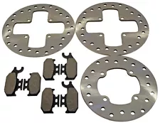 2007 Can-Am Outlander 500 XT Front & Rear Brakes Brake Rotors & Brake Pads (For: Can-Am Outlander 500)