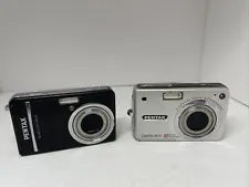 2 Pentax Optio Digital Cameras S12 and A10 for PARTS Only NO BATTERY or SD CARD