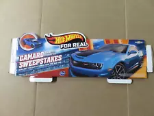 2013 Chevrolet Camaro Hot Wheels, 24" by 9" top portion of store display.