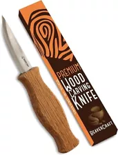 BeaverCraft Wood Carving Knife for Whittling Sloyd Knife C4 3.14" for Roughing