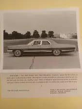 Old photo of a 1966 Pontiac Star Chief Executive 4door w/original press release