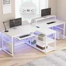 94.5" Home Office Desks Computer Gaming Desk Extra Long Double Desk for 2 Person