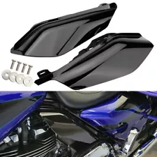 Black Heat Shield Mid-Frame Air Deflector Trim For Harley Street Glide 2009-2016