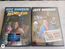 NEW SEALED 2012 JEFF DUNHAM MINDING THE MONSTERS & 2014 ALL OVER THE MAP DVD SET