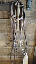 Complete Leather Western Bridle Heavy Well Made With Split Reins