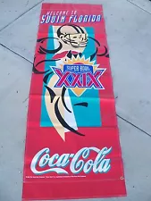 Coca Cola NFL Super Bowl XXIX Official Banner SF 49's vs San Diego Chargers