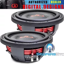 (2) DD AUDIO SL610-D4 10" SLIM SHALLOW 1200W DUAL 4-OHM SUBWOOFERS BASS SPEAKERS