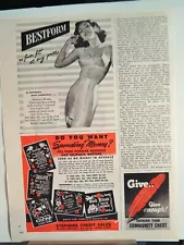 BESTFORM GIRDLE / BU-TEE-WAVE HOME PERMANENT ORIGINAL VTG 1948 RARE