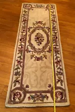 VINTAGE ROYAL PALACE Hand Made %100 Wool Full Cut 70 Line 33" to 66" Rug