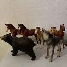 Breyer Horse Lot Mustang Classic Foals Companion Animals Wolf Bear Models