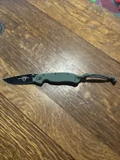 Ontario RAT-2 Folding Knife AUS8 Steel Green Scales