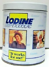 LODINE IT WORKS FOR ME 1991 DRUG REP LOGO TIN