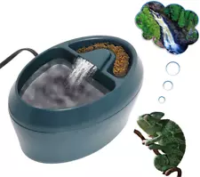 Reptile Chameleon Waterfall Drinking Fountain Food Bowl Water Dripper Feeder New