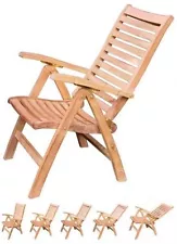 RECLINING CHAIR A+ GRADE TEAK GARDEN OUTDOOR FURNITURE PATIO - ASH COLLECTION