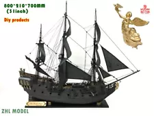 ZHL The black Pearl Golden version 2023 wood model ship kit 31 inch