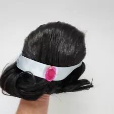 Princess Jasmine Ponytail Girls Halloween Costume Wig Black