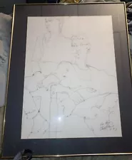 Authentic Charles Reid Sketch made For Mary Green LaForge 36”x28”