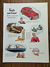 1947 Ford Super DeLuxe Sedan Ad Out Front with Car You've been Dreaming About