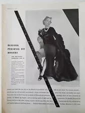 1937 Real silk Hosiery stockings legs blonde black tape measure ad