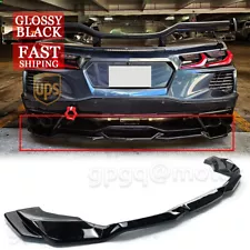 For Corvette C8 Z51 2020-2023 Gloss Black V2 Add-On Rear Bumper Diffuser Spoiler