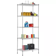 5 Tier Wire Shelving Unit Metal Shelf Organizer Heavy Duty Wire Rack Storage