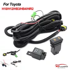 For Toyota H10 H12 LED Fog Light Connector Relay Switch ON/OFF Harness Wire Kits