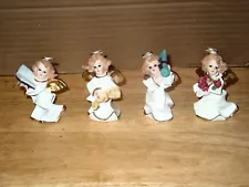 ANGEL RELIGIOUS CHERUB FIGURINE STATUE SET ( SET OF 4 )