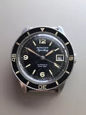 Blancpain Aqualung Fifty Fathoms 1000 Feet Diver Vintage Watch 37mm