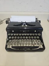 Royal 1937 Model 0 Portable Typewriter Touch Control. Works. GH3